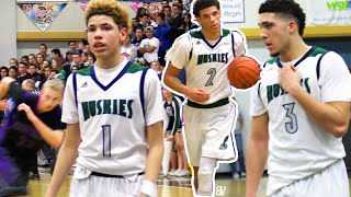 FRESHMAN LAMELO Was ALREADY NICE Lonzo amp LiAngelo DROP 50 PRIME CHINO HILLS vs Rancho Cucamonga [upl. by Wey654]