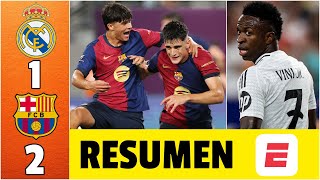 BARCELONA derrota 21 al REAL MADRID en EL CLÁSICO DOBLETE de PAU VICTOR VINICIUS jugó  Amistoso [upl. by Teague]