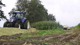 Mais Silage  Claas Jaguar 840  New Holland Blue Power T7170  Tv Omme en Zn [upl. by Lassiter]