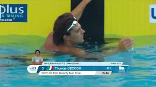 Rome 2022 LC EC  Mens 50m Butterfly Final [upl. by Monk]