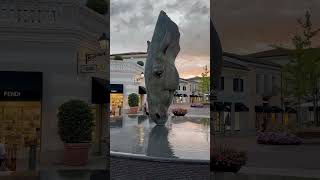 The Horse Head Fountain at Serravalle Outlet by Nic FiddianGreen  🇮🇹 italy [upl. by Lauree385]