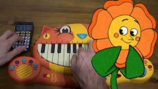 Cuphead  Floral Fury ON A CAT PIANO AND A DRUM CALCULATOR [upl. by Noiwtna]