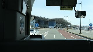 新潟交通 Airport Limousine リムジンバス 前面展望 空港到着前 7分 五か国語アナウンス エアロエース 2018 3 [upl. by Notsirk]