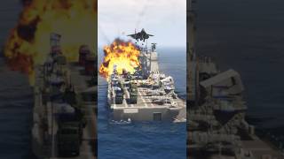 Israeli Navy Aircraft Carrier Badly Destroyed by Iranian Fighter jets in Jerusalem Sea Gta V [upl. by Wiedmann]