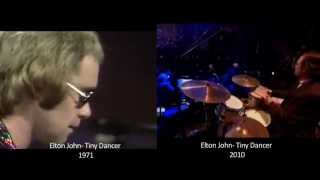 Elton John  Tiny Dancer  1971 vs 2010 [upl. by Gudren]