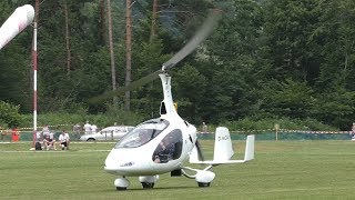 Gyrocoptair AutoGyro Cavalon landing at Airfield Ferlach  DMCAV [upl. by Ellierim]