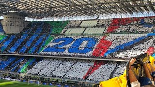 Inter Curva Nord Milano ⚫️🔵 Inter Lazio  COREOGRAFIA [upl. by Annaohj464]