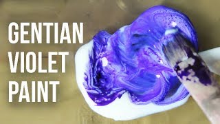 Making Acrylic and Oil Paint from Gentian Violet Crystal Violet [upl. by Rogerson]