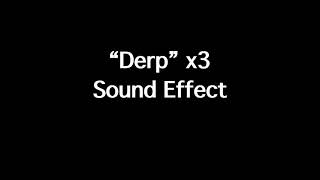 “Derp” x3 Sound Effect  HD 2021 SFX [upl. by Eamanna]