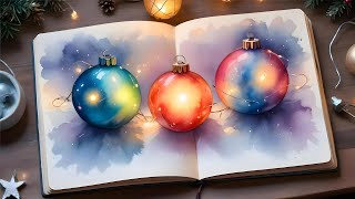 Create Your Own MAGICAL Christmas Ornaments with Watercolor Painting [upl. by Legge]