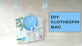 How to Make a Clothespin Bag to Glam up Your Laundry Days  FREE PATTERN [upl. by Jerz59]