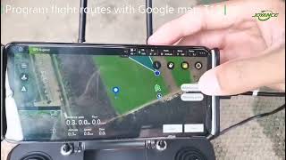 Program flight routes with Google map T12 remote controller [upl. by Norraf]