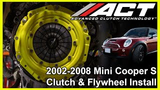 ACT Clutch Install 2002 – 2008 Mini Cooper S R52R53 16L Supercharged W11 [upl. by Brice]