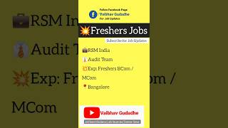 Freshers Jobs Vacancies in Bangalore  Bangalore Jobs  Jobs in Bangalore bangalorejob freshers [upl. by Ronalda]