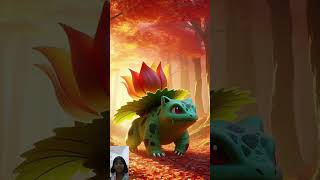 IVYSAUR  EVOLUTION OF BULBASAUR  POKEMON pikachu bulbasaur pokemon evolutionpokemon [upl. by Kamillah]