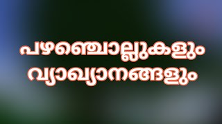 പഴഞ്ചൊല്ലുകളും അർഥവും pazhanjollukal vyaakyaanamMalayalam proverbs and meaning s [upl. by Ennairej]