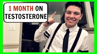 1 Month on Testosterone  FTM Transgender [upl. by Annoed9]