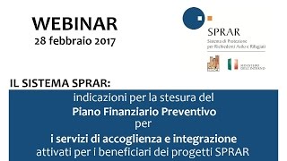 Webinar ANCI SPRAR 2017 02 28  Stesura Piano Finanziario Preventivo SPRAR [upl. by Tnert]