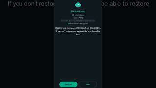 Forgot WhatsApp End To End Encryption google drive backup password [upl. by Odinevneib]