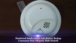 First Alert Hardwired Smoke Alarm with Battery Backup Contractor Pack 48 pack bulk boxed [upl. by Maureen]