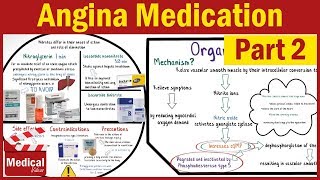 Pharmacology CVS 18 Angina Medications  Nitroglycerin for Angina  Ranolazine [upl. by Demakis]