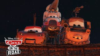 Lightning McQueen and Mater Challenge the Thundercone  Cars on the Road  Pixar Cars [upl. by Chucho]