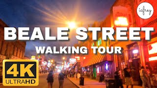 4K BEALE STREET WALKING TOUR│MEMPHIS TENNESSEE USA 🇺🇸 │ [upl. by Joey]