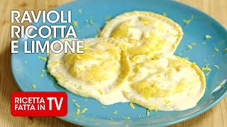 RAVIOLI RICOTTA E LIMONE di Benedetta Rossi 🍋 Ricetta TV Fatto in Casa per Voi [upl. by Etnoid]