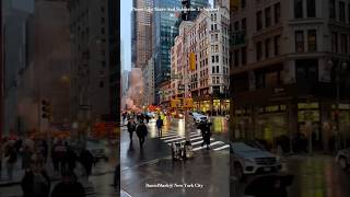 🇺🇲 Another Rainy Day In New York City newyorkcity rainyday timessquare4k [upl. by Nireil]