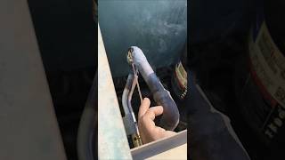 Duc split ac leak brazing video chiller youtubeshorts [upl. by Anaj]