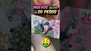 💲ESTOS son los NUEVOS BILLETES de 20 PESOS 💲🤑 tiktok shorts humor [upl. by Ardnusal759]