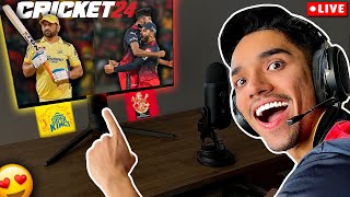 FIRST TIME playing CRICKET 24 game😍 CSK vs RCB IPL2024🏏 Cricket Cardio LIVE [upl. by Assina847]