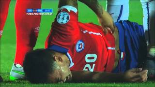 Zambrano se fue expulsado Chile 0  Perú 0 Semifinal Copa América 2015 FPT [upl. by Mairhpe79]