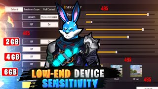 Headshot sensitivity 🔥  2GB 4GB 6GB Headshot setting  OB46 update setting  Free fire setting ✅ [upl. by Ellecrag983]