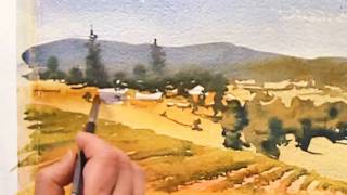 Watercolor Painting Demo Abacela View Part II Vinita Pappas [upl. by Calabresi]