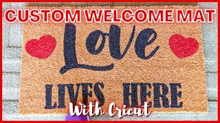 How To Make a Personalized Doormat with Cricut [upl. by Bigg]