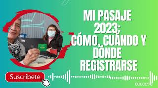 Mi Pasaje 2023 CONVOCATORIA ¿Cómo Dónde Registrarse [upl. by Havard938]