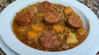 LENTEJAS EN 10 MINUTOS CALDO Y SOFRITO CASERO [upl. by Sinclair]