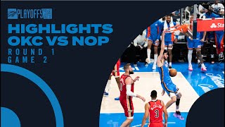 OKC Thunder vs New Orleans Pelicans  Round 1 Game 2 Highlights  NBA Playoffs  April 24 2024 [upl. by Hnilym]