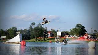 Snowmobile Water Jumps Grantsburg 2011 Entice Action Short 02 [upl. by Kevyn]