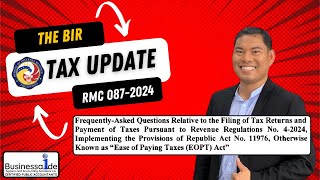 BIR Updates about Revenue Memorandum Circular No 0872024 [upl. by Irved]