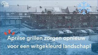 Hevige sneeuwbuien in Turnhout 120421 [upl. by Hsakiv590]