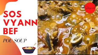 How to make beef sauce  Boeuf en sauce SOS VYANN BEF stessout recipe food haitiancreator [upl. by Elissa]