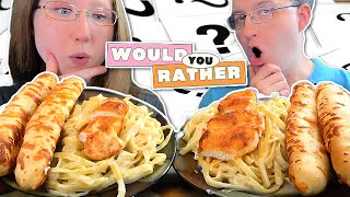 WOULD YOU RATHER Fettuccine Alfredo Mukbang [upl. by Lust]