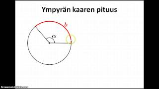 Pii ympyrän kehä ympyrän kaari [upl. by Emolas]