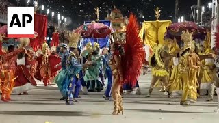 Six top samba schools shine in Rio de Janeiro Carnival parade [upl. by Asillim830]