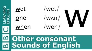 English Pronunciation 👄 Consonant  w  wet one and when [upl. by Celeste]