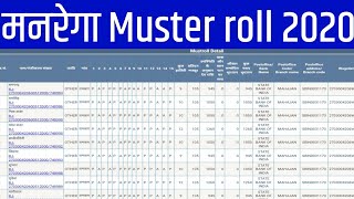 Muster roll online Kaise nikale 2021  मनरेगा मास्टर रोल कैसे निकाले [upl. by Jentoft407]