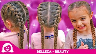 LAS TRENZAS DE GISELE amp CLAUDIA TRENZA DE RAIZ  BELLEZA  SaneuB [upl. by Nomrah250]