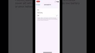 How to Turn On or off Animated Cover Art in Apple Music 📱 shorts [upl. by Iek]